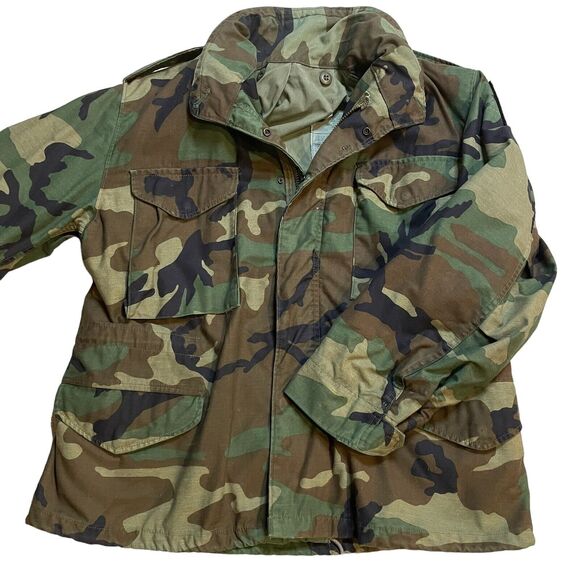 Mens Camo Jacket Medium Tactical Field Coat Army Military Gorpcore Utility - Picture 1 of 10